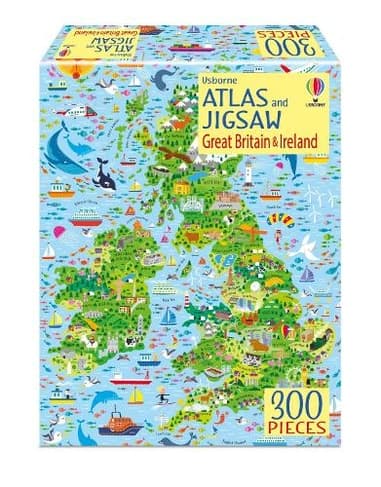 Atlas & Jigsaw Great Britain & Ireland: (Usborne Book and Jigsaw)