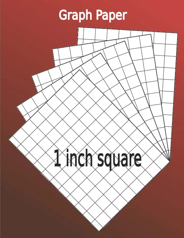 1 Inch Ruled Graph Paper Notebook